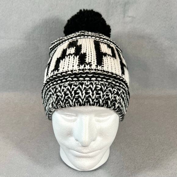 ED by Ellen Degeneres SChunky Knit Happy Beanie Hat OSFA - Picture 4 of 7